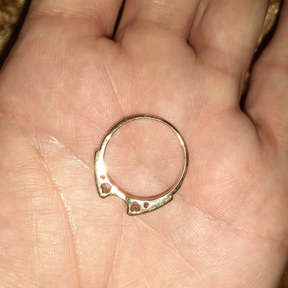 10K yellow gold diamond ring guard size7 - Picture 4 of 6